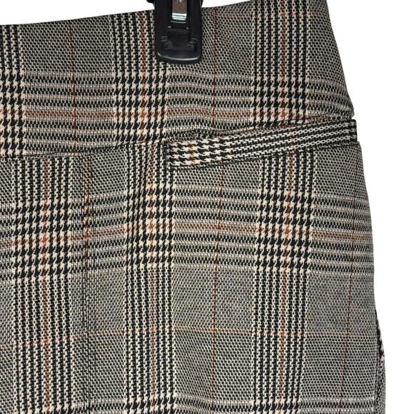 Lane Bryant SZ 24 Ponte Pants Straight Leg Glen Plaid Stretch Pull-On Pockets - Picture 3 of 9